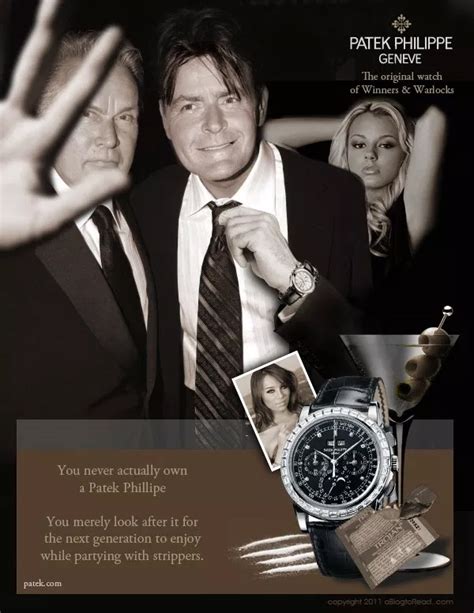 charlie sheen patek philippe|Charlie Sheen calatrava.